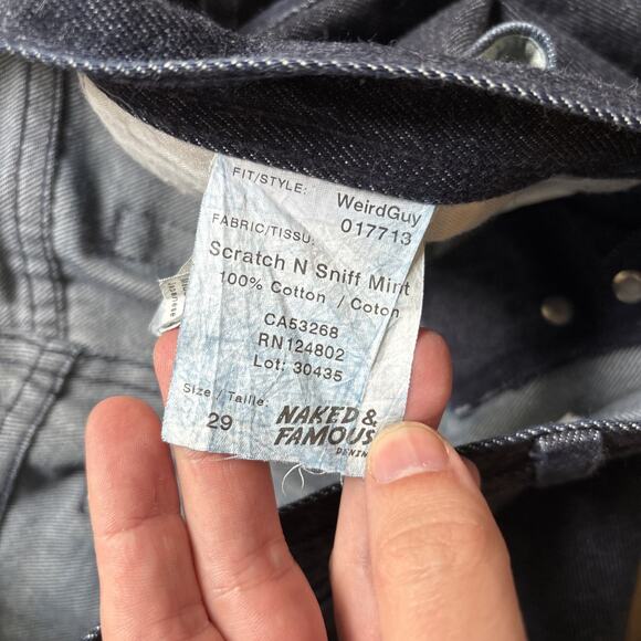 Naked And Famous Weird Guy Scratch N Sniff Mint Size 29 (Actual 31x34) - Picture 5 of 9